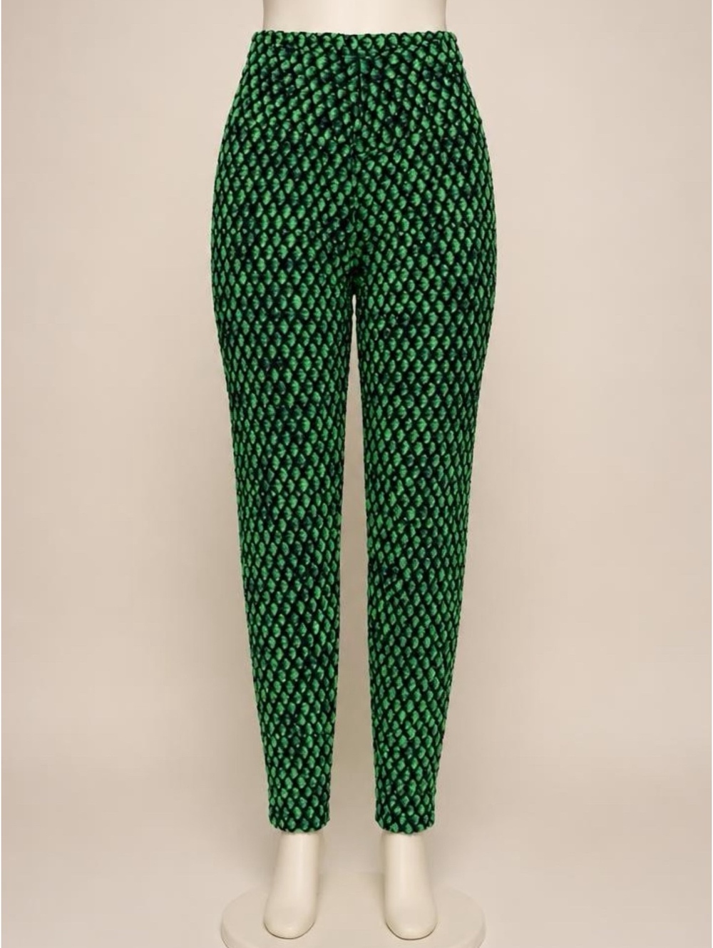 Booty by Brabants Women's Green Patterned Leggings Original Texture OS